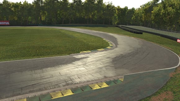 The "new" iRacing render of Turn 11 and Oak Tree at VIR.