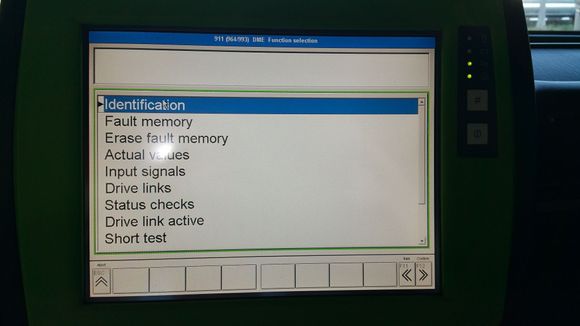 Selecting to identify modules present within the car