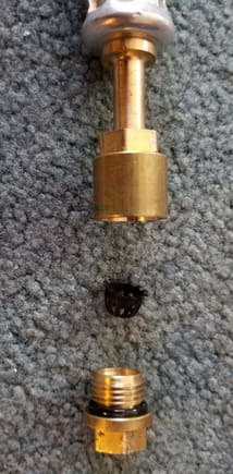 Brass fitting, separated