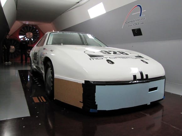 We learned at the wind tunnel that a NASCAR-style front air dam was the very best at reducing drag