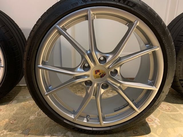 Wheels and Tires/Axles - 20-inch Carrera S OEM summer wheel-and-tire set Alloy wheels 5-spoke design - Used - All Years Porsche 718 Boxster - All Years Porsche 718 Cayman - Atlanta, GA 30009, United States