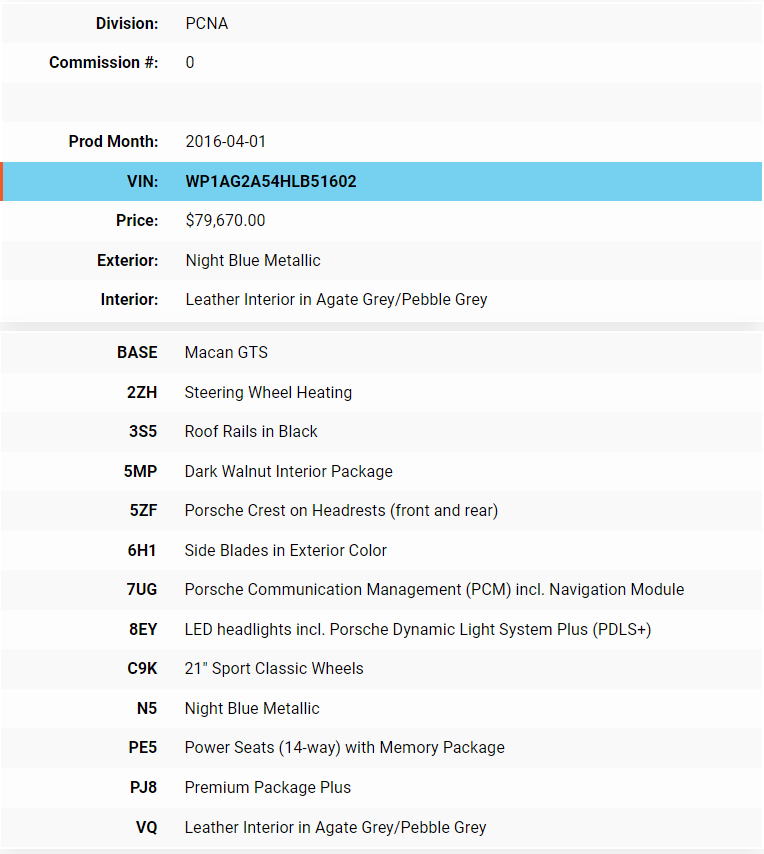 2017 Porsche Macan - 2017 Macan GTS - Night Blue Metallic - 44k Miles - Used - VIN WP1AG2A54HLB51602 - 44,000 Miles - 6 cyl - AWD - Automatic - SUV - Blue - Fairfax, VA 22031, United States