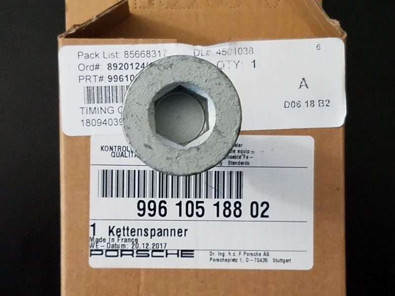 Engine - Internals - TIMING CHAIN TENSIONER WITH SEALING RING - New - All Years Porsche 911 - All Years Porsche Boxster - All Years Porsche Cayman - Union, KY 41091, United States