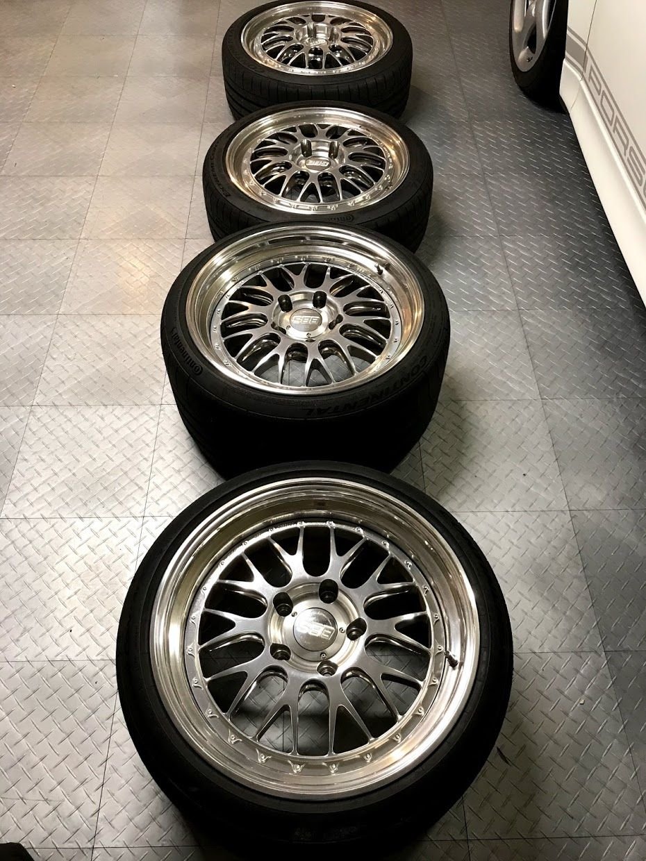 Wheels and Tires/Axles - 18" BBS E88's 993 WB fitment with newer Continental tires and billet BBS caps $4500 - Used - 1996 to 1998 Porsche 911 - San Rafael, CA 94901, United States