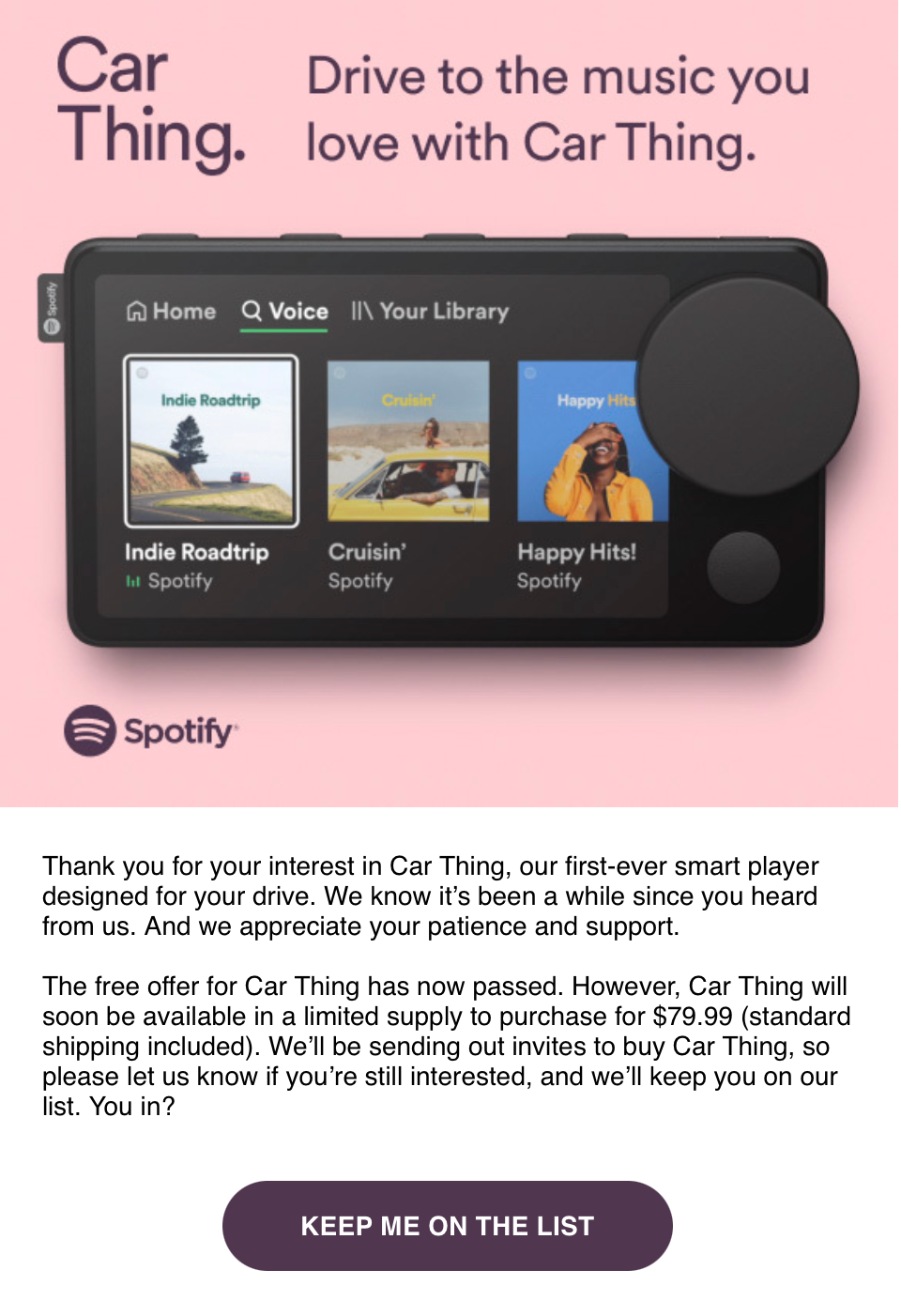 Spotify Car Thing Aux/Bluetooth Audio Device - Perfect for CDR Units