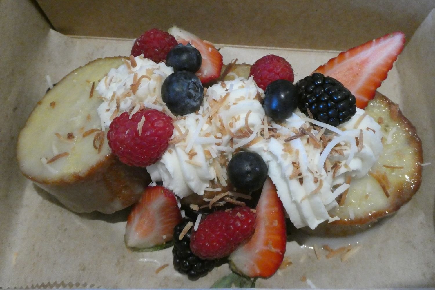 Take home dessert of Coconut cake.