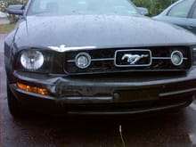 Hasn't always been easy but the car can take a hit. Believe me. I know. This is one of many hits the car has taken. Spun out three times on a wet metal bridge. Got it straight but right into a wall. The Pony grill survived and is still leading the way today!