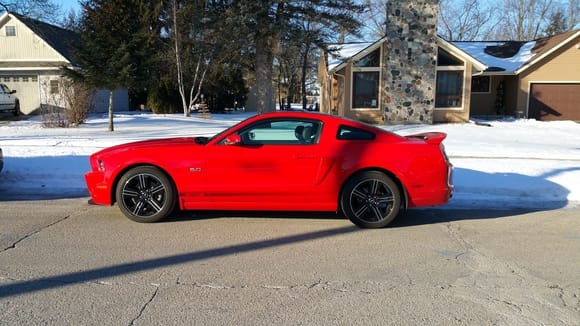 Sure is nice to drive occasionally in the winter. This is my husbands - my convertible still wrapped up tight in the garage.