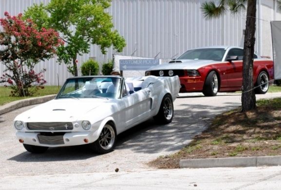 white stang and me