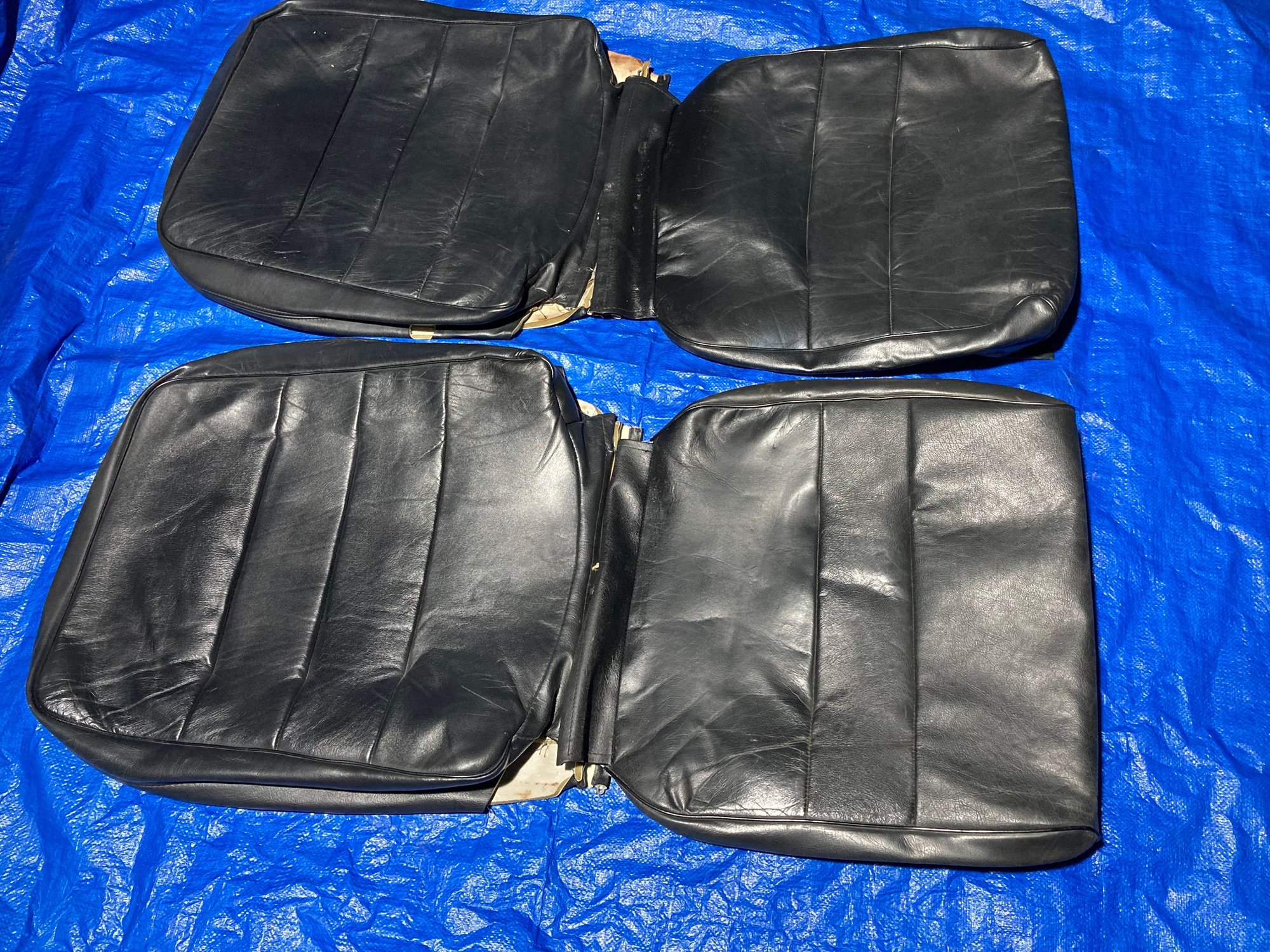 Interior/Upholstery - Volvo 740 744 745 original black both fronts leather seat covers - Used - 1982 to 1992 Volvo 740 - Sacramento, CA 95831, United States