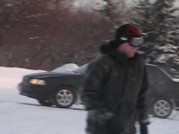 Playing in the snow.