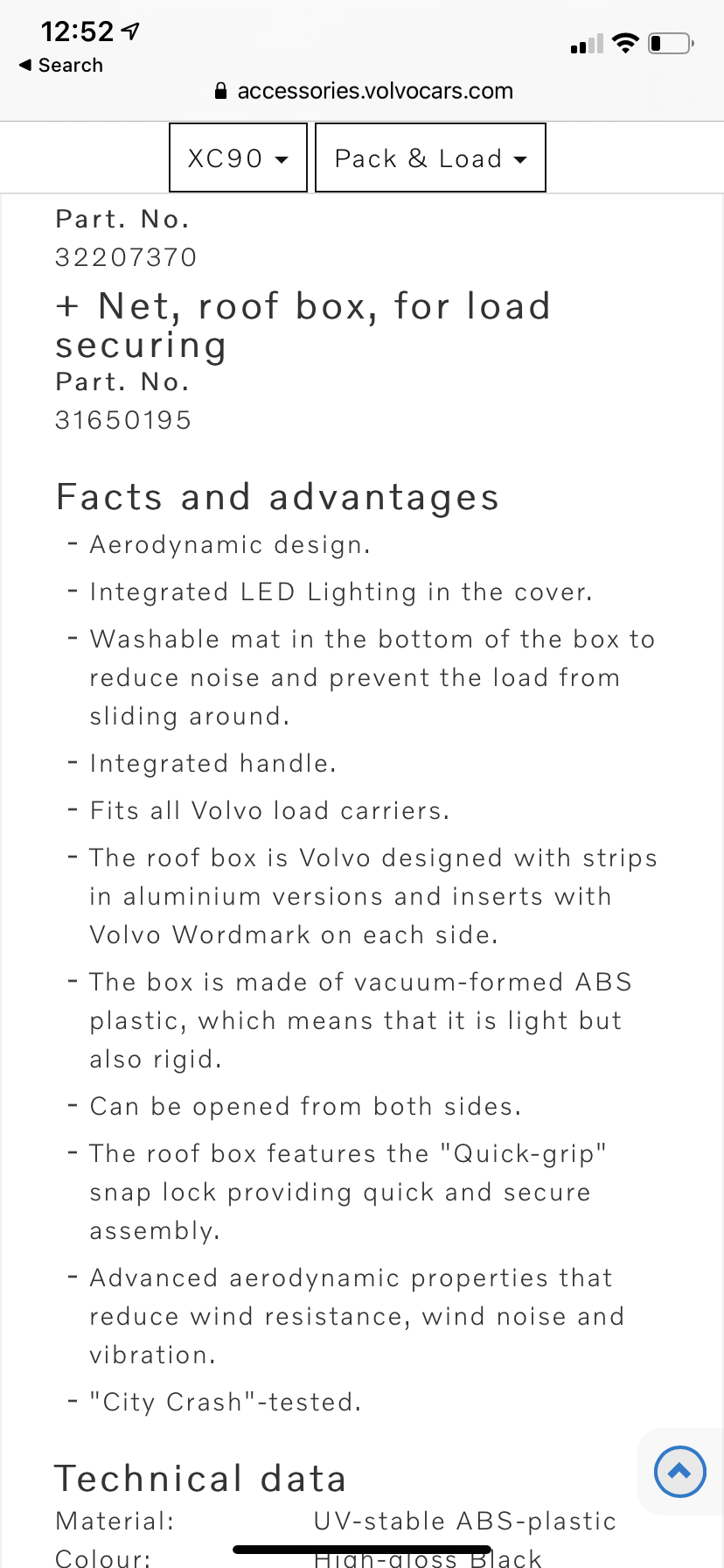 Accessories - Volvo Space Design Cargo/Roof Box - New - All Years Volvo All Models - Tualatin, OR 97062, United States