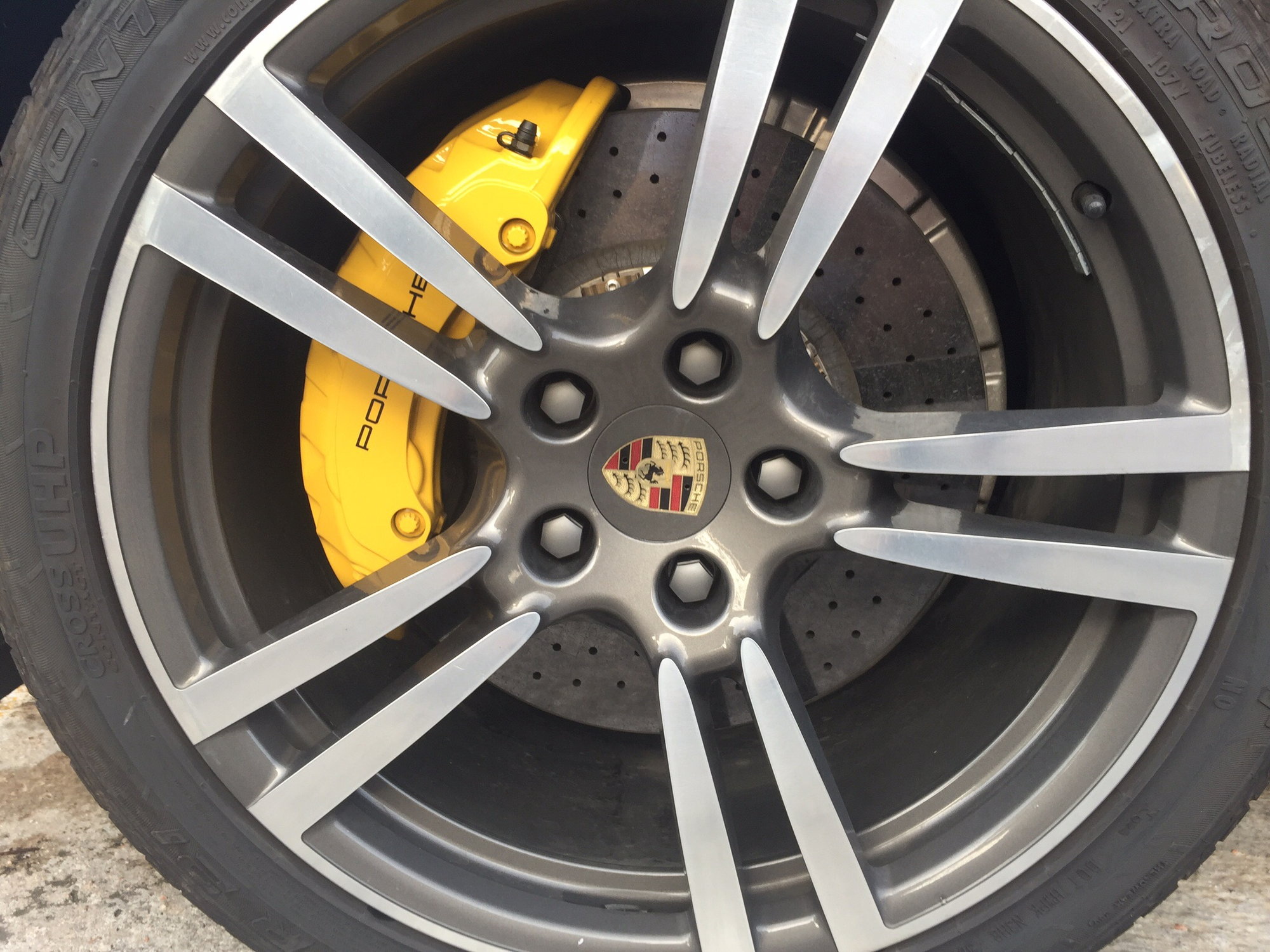 Black Chrome Wheel Bolt Nut Covers 19mm Nut for Porsche Cayenne Turbo Mk2 11-16