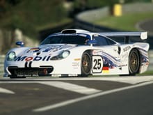 Here's a 1996 GT1 Race Car. I bet he wasn't worried about the fried egg headlights while he was kicking some butt on the track !