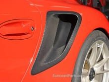Factory GT2RS side intercooler inlets (Suncoast Porsche stock photo).