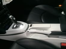 All white center console and they made a miracle with my all scratched up aluminum e-brake.