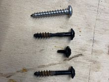 new SS screw , front corners, front center, rear
