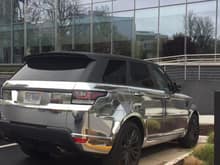 Interesting chrome Range Rover Sport spotted in Northern Virginia.