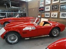 Shelby Cobra in Ferrari red. Perhaps Ole Shel was trying to send Enzo a message?