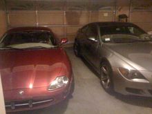 XK and M6 in garage