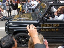 me driving SilverSurfers G-wagen in 2008 Gumball