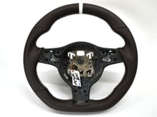 PSD steering wheel with all leather wrap and color ring on top ; color stitching