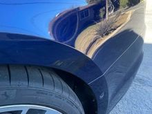 Minor Cosmetic swatch caused by driveway gate -my fault). Event date Jan 2023 , repaired at Walter's Audi / Caliber Collision