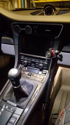 two of the magnetic phone holders mounted on the drivers side center console air vent. i have a Samsung Edge, and its firmly held in place this way.