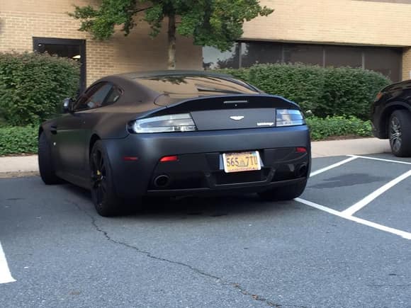 Sick Matte Black Aston Martin Vantage S spotted in Virginia by Andy Pullar.