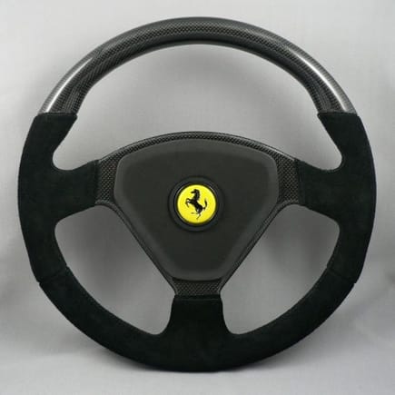MAcarbon Ferrrari 360 carbon wheel top only, and suede grips