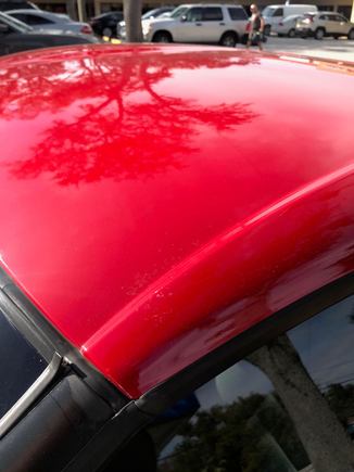 Clear is starting to peel. Barely noticeable.