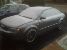 As soon as I put on summer rims it has to snow...