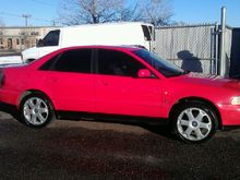 red a 4 rims and tint