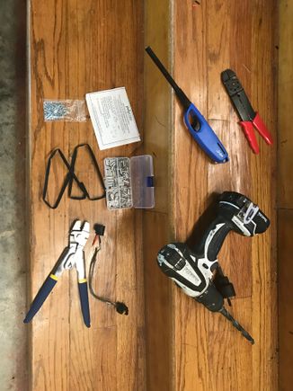 I assembled all the tools needed and made my customer connectors