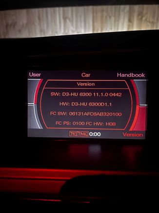 Car MMI version details