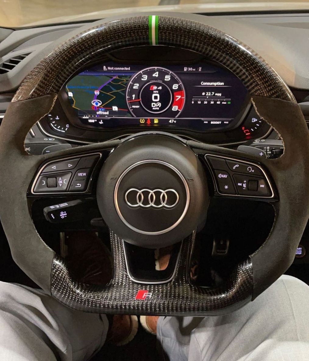 Interior/Upholstery - Carbon Fiber Steering Wheel (Heated & Non-Heated) - New - 2017 to 2020 Audi A4 - 2017 to 2019 Audi A3 - 2017 to 2020 Audi A5 - 2017 to 2020 Audi S4 - 2017 to 2020 Audi S5 - 2016 to 2018 Audi Q3 - St. Louis, MO 63011, United States