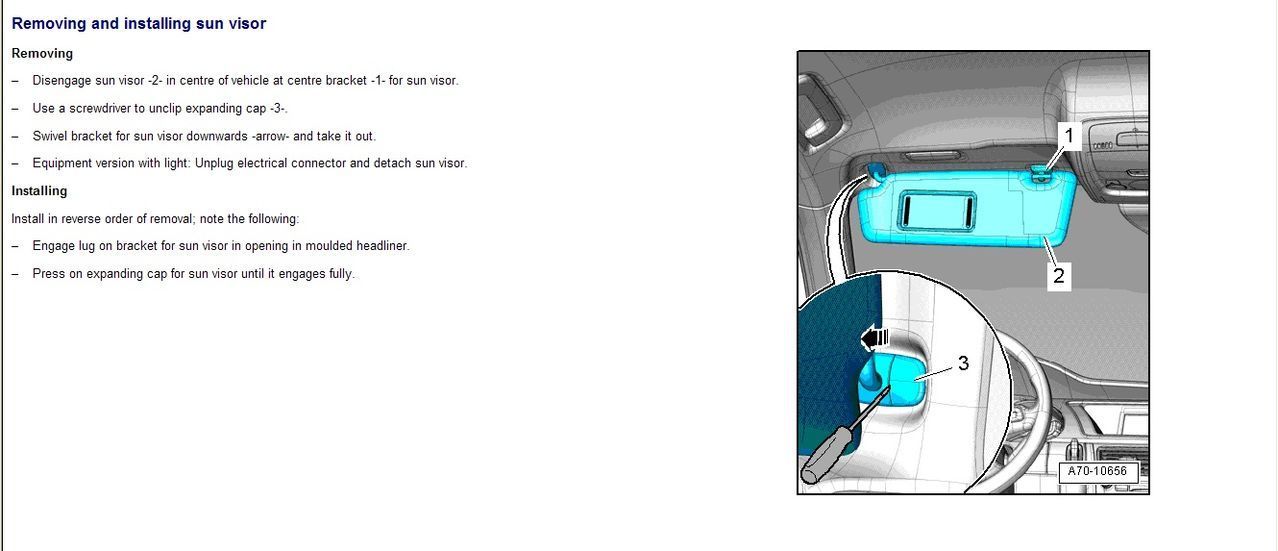 Broken visor clip Page 2 AudiWorld Forums