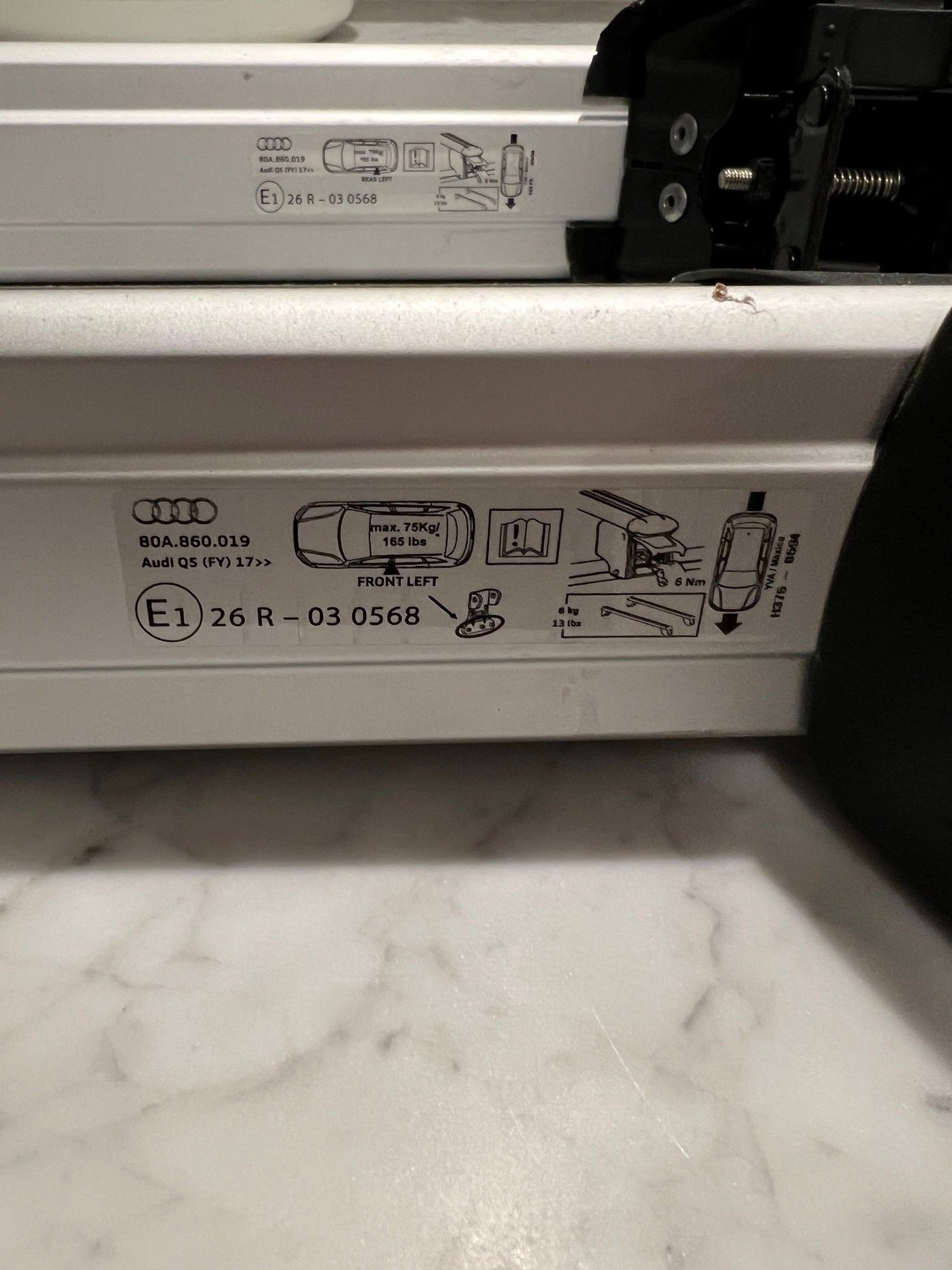 Audi Q5 2018+ OEM cross bars and ski / snowboard carriers AudiWorld