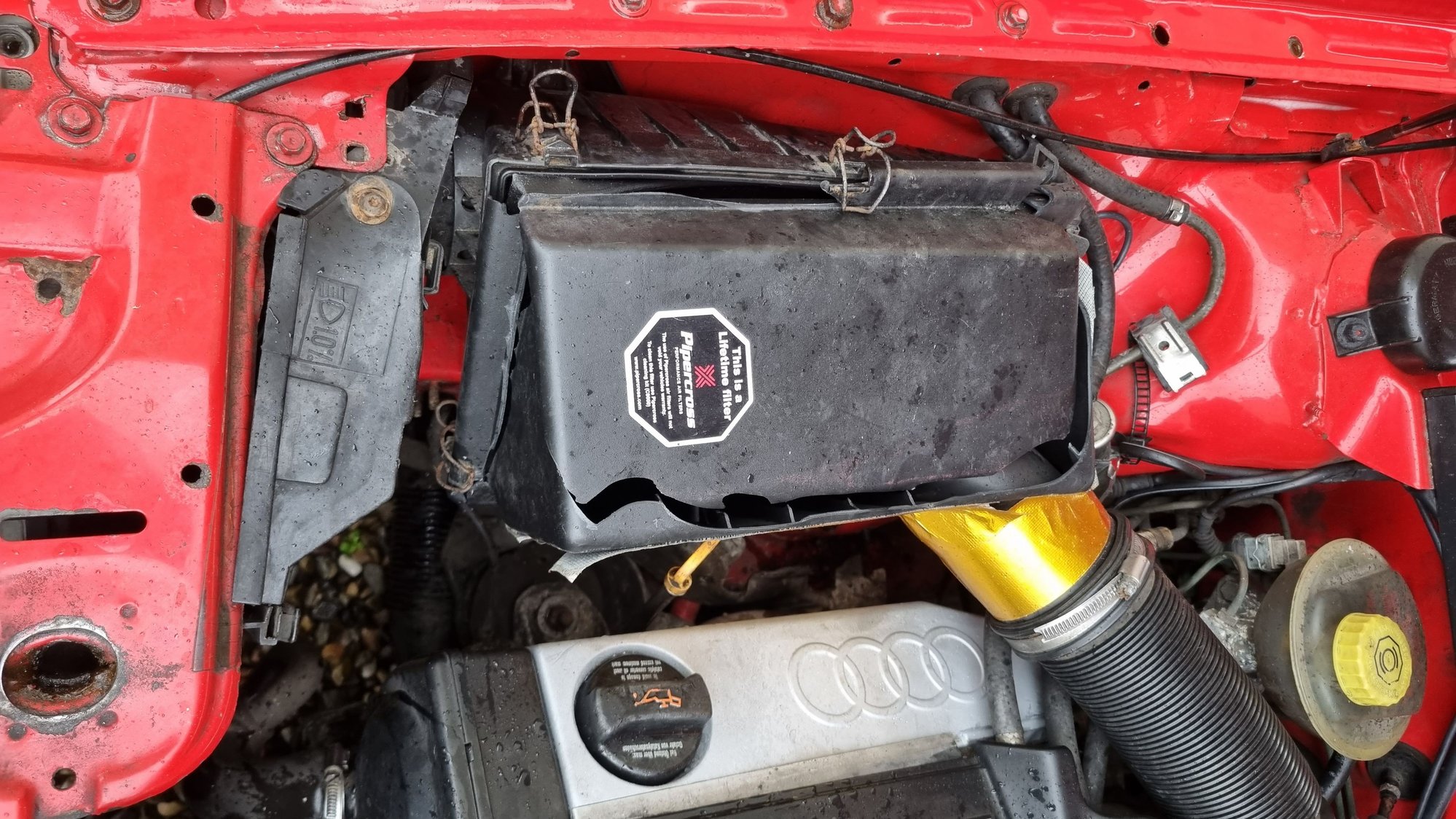 Backfire when starting 2.6 v6 collapsed airbox! AudiWorld Forums