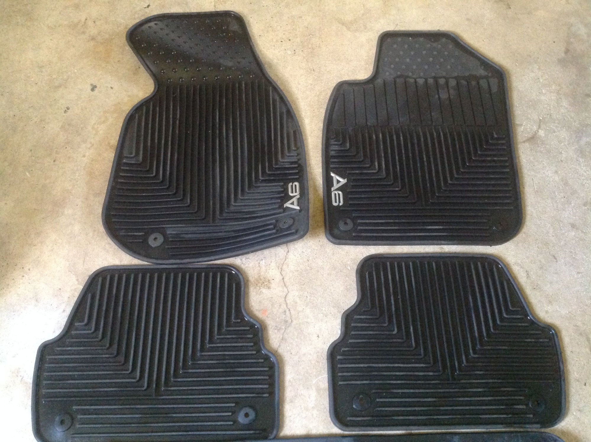 Audi A6 avant genuine all weather floor mats front rear and cargo
