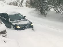 Plowing my Michigan driveway with my A6