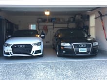 The two extremes in size, a S3 and a A8L.