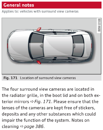 Camera and sensor location - AudiWorld Forums