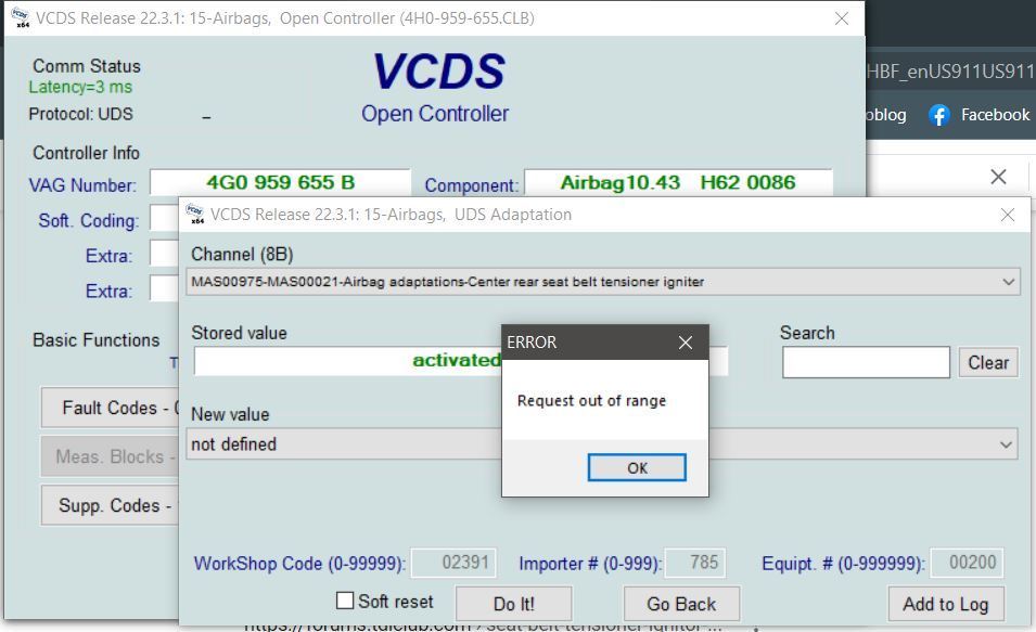 Disabling Center Rear Seat Belt Igniter in VCDS AudiWorld Forums