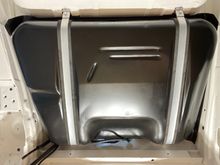 Straps on and tightened down.  Did this without help and it was a bear luckily I didn’t scrape or tear anything up!  New insulation is what makes hard to do.