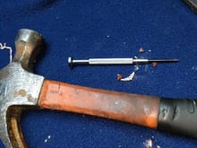 Hammer, jewelers screwdriver