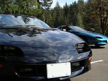 the green one is my boyfriends 96 V6 he hates that mine has the better engine but he has ttops and i don't