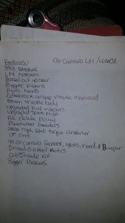 List of what i did to my baby
