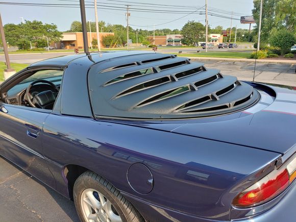 Added sun shield to keep cooler.