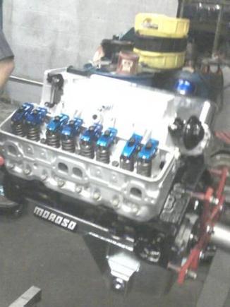 (383) Eagle Stoker Lt1/Lt4 "hotcam" from GM Performance. Lt-4 Intake from edelbrock.
Moroso "stoker lt1" oil pan
58mm BBK throttlebody 
1.6 roller rockers GMPerf.
Stock head with super comp. valve job
Hooker Headers/Flowmaster exhaust with custom made dual cutouts.
